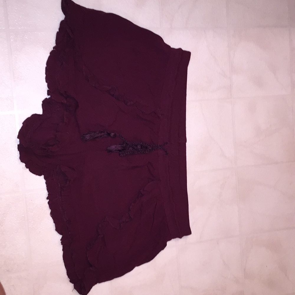 Maroon Tie Shorts